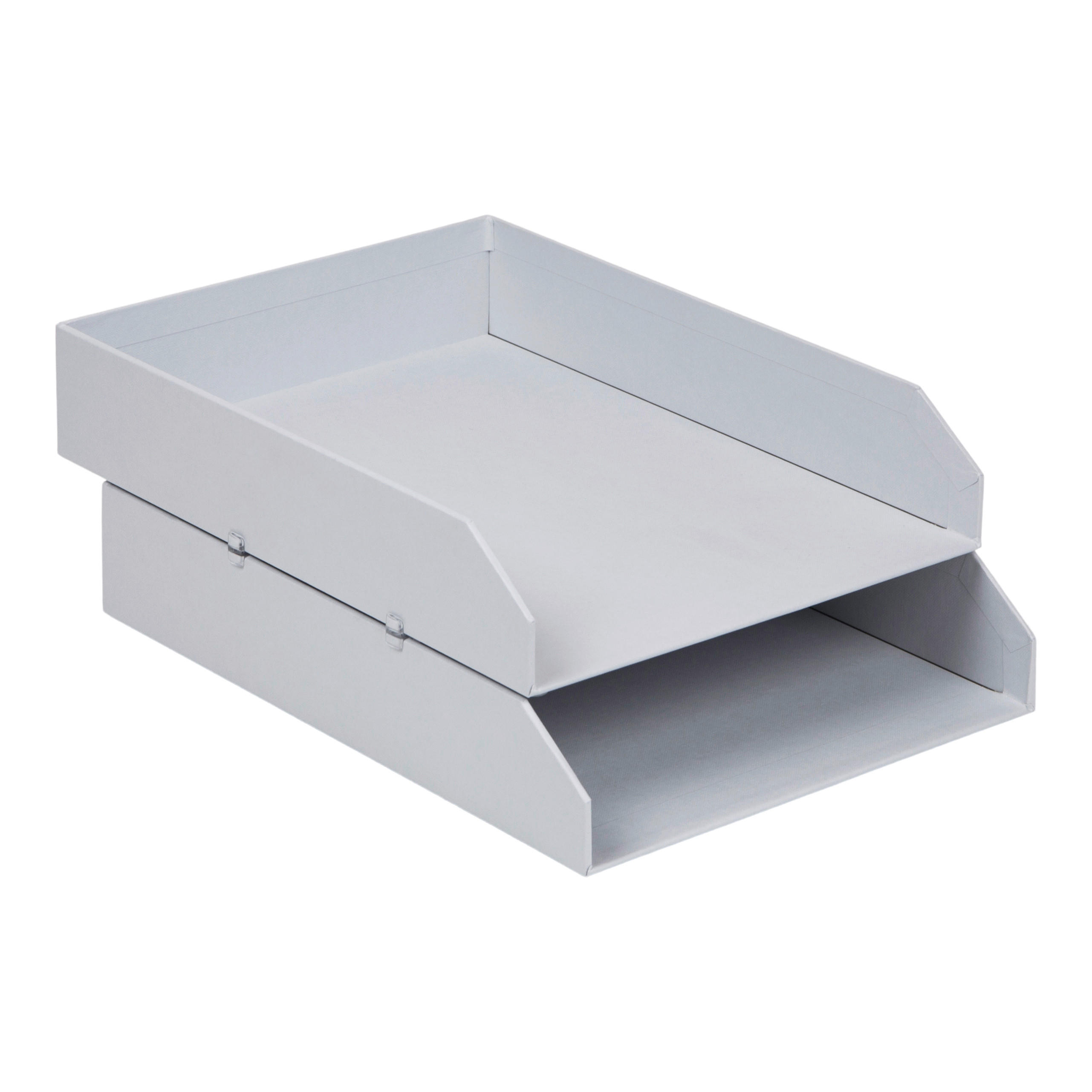 BRIEFABLAGE Papier, Karton Grau, Hellgrau  - Hellgrau/Grau, Basics, Karton/Papier (23/31/6cm)