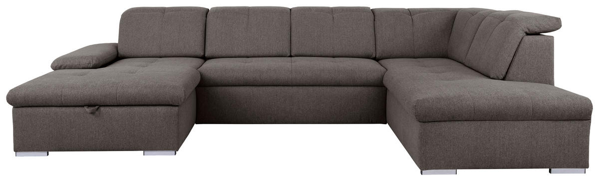 WOHNLANDSCHAFT Grau  - Grau, Design, Textil/Metall (173/328/215cm) - MID.YOU