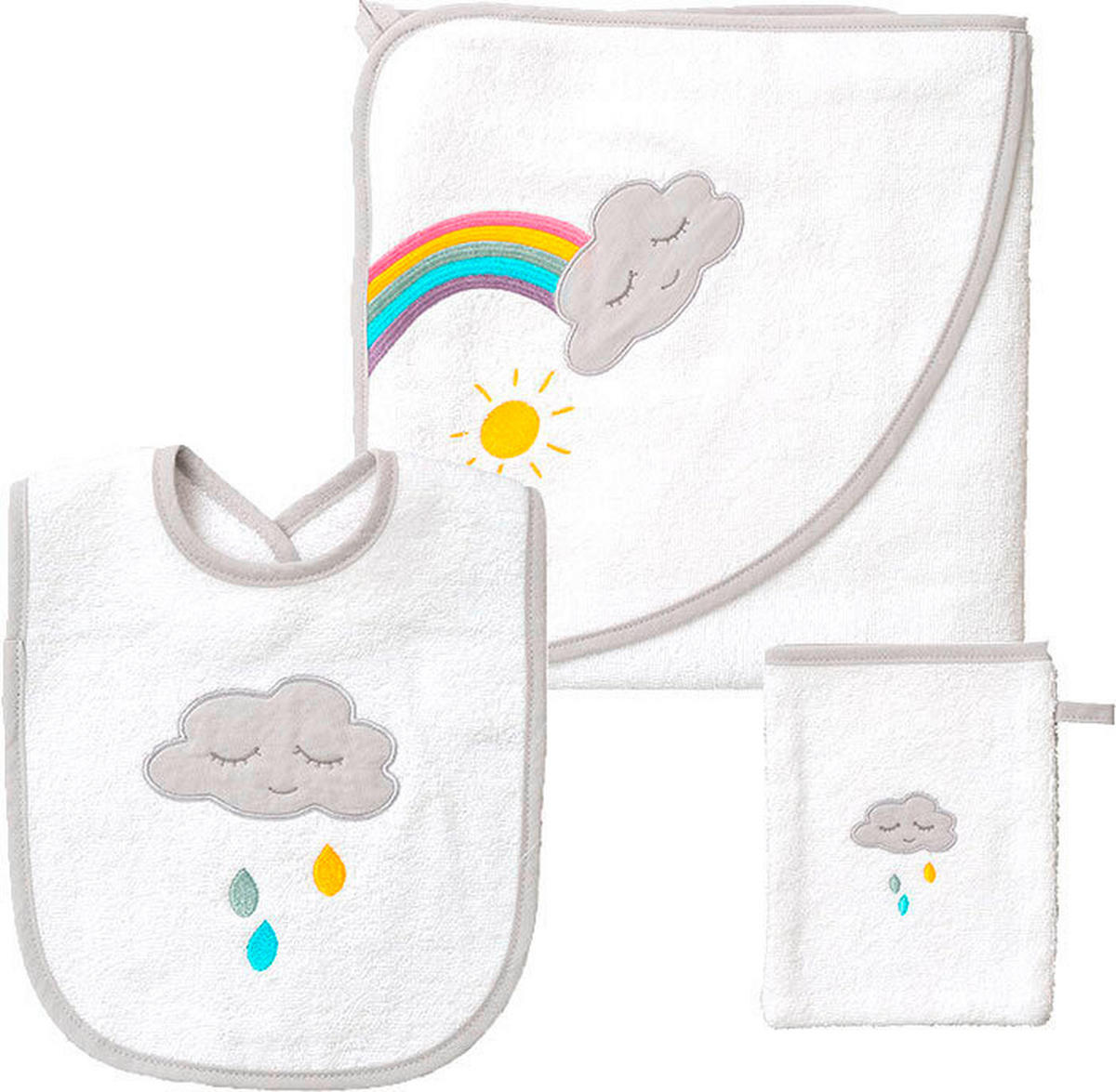 FROTTIERSET WOLKE Weiß  - Weiß, Basics, Textil