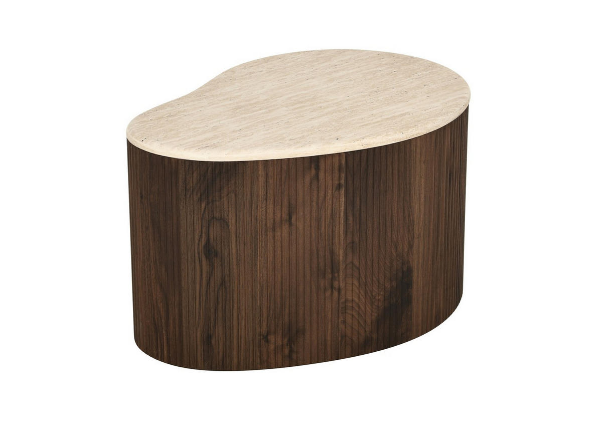 COUCHTISCH 64/45/38 cm Freiform Kaschmir  - Kaschmir/Walnussfarben, Design, Holzwerkstoff (64/45/38cm) - MID.YOU