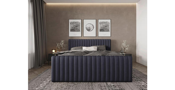 BOXBETT 180/200 cm  in Graphitfarben  - Schwarz/Graphitfarben, Basics, Kunststoff/Textil (180/200cm) - Carryhome