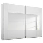 SCHWEBETÜRENSCHRANK  in Weiß  - Chromfarben/Weiß, Design, Glas/Holzwerkstoff (271/223/68cm) - Xora