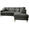 ECKSOFA in Struktur Anthrazit  - Anthrazit/Naturfarben, Konventionell, Holz/Textil (230/200cm) - P & B