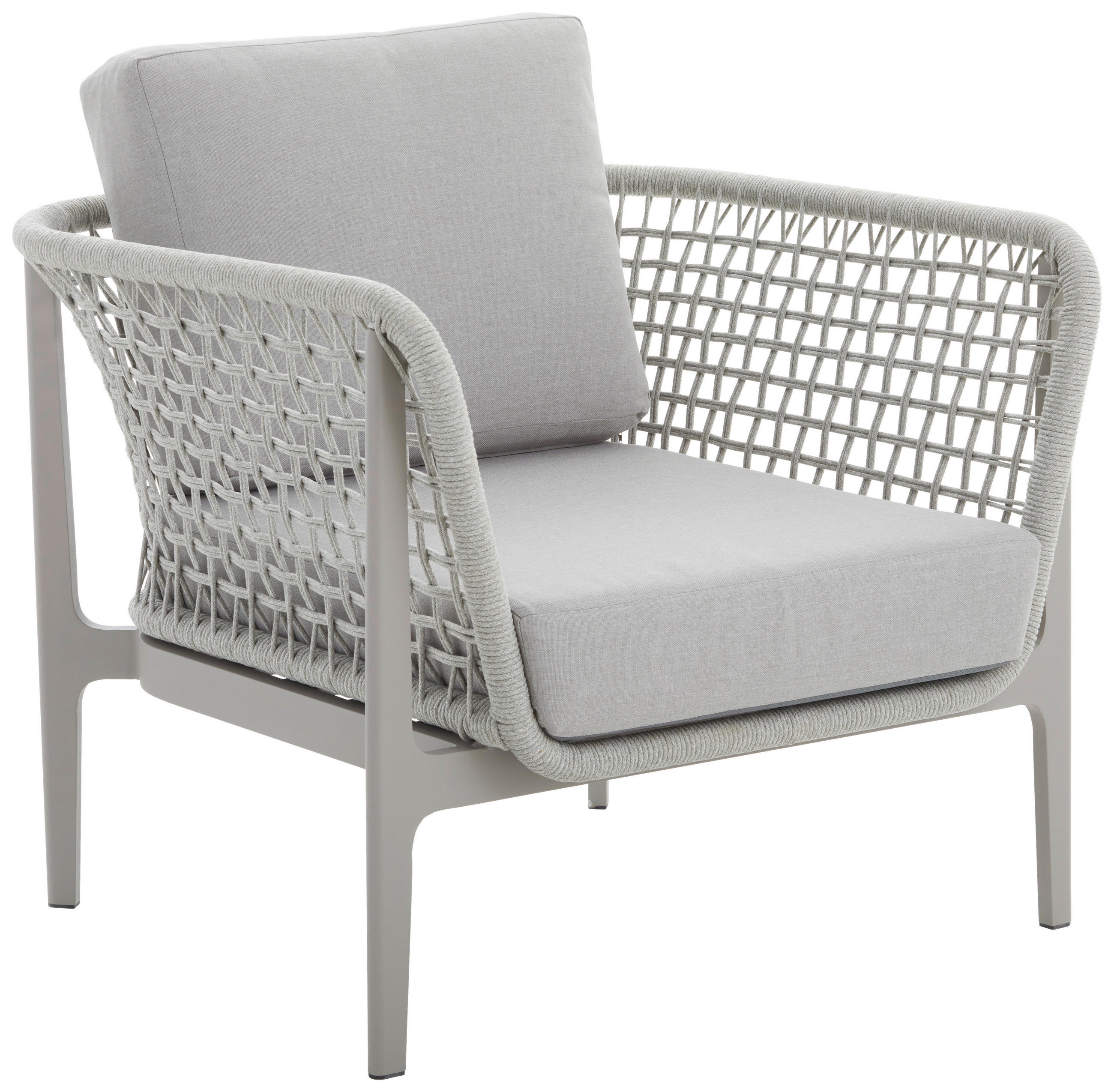 LOUNGESESSEL  - Champagner/Grau, Design, Textil/Metall (80/85/70cm) - Amatio