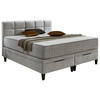 BOXBETT 180/200 cm,  in Hellgrau, Bettkasten, Matratzen, H2 + H3 = mittel + fest  - Hellgrau, KONVENTIONELL, Textil (180/200cm) - Boxxx