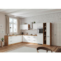 ECKKÜCHE 240/360 cm  Weiss, Eiche Wotan  - Weiss/Eiche Wotan, Lifestyle, Holzwerkstoff/Metall (240/360cm) - Held