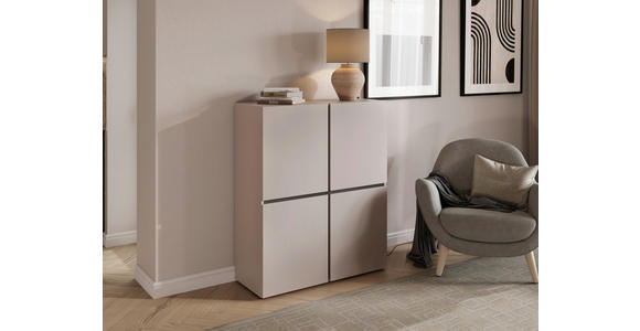 HIGHBOARD  99,4/119,4/39,8 cm  - Kaschmir/Schwarz, Design, Holzwerkstoff/Kunststoff (99,4/119,4/39,8cm) - Xora