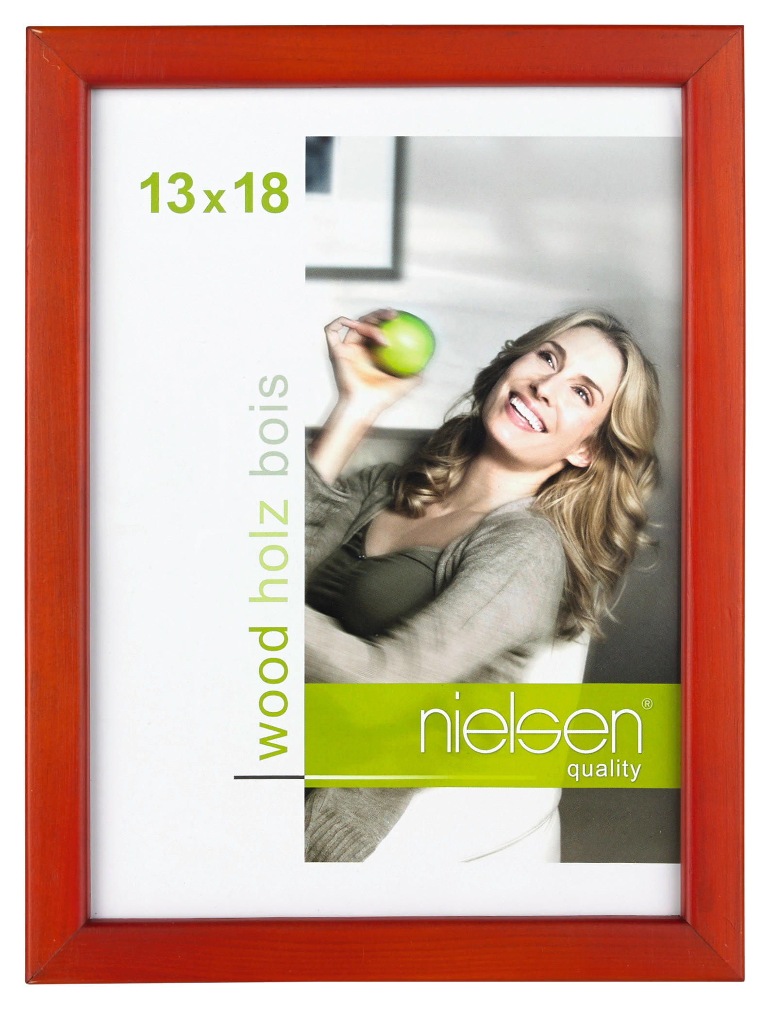 BILDERRAHMEN 15/20 cm  - Rot, Basics, Holz (15/20cm) - Nielsen