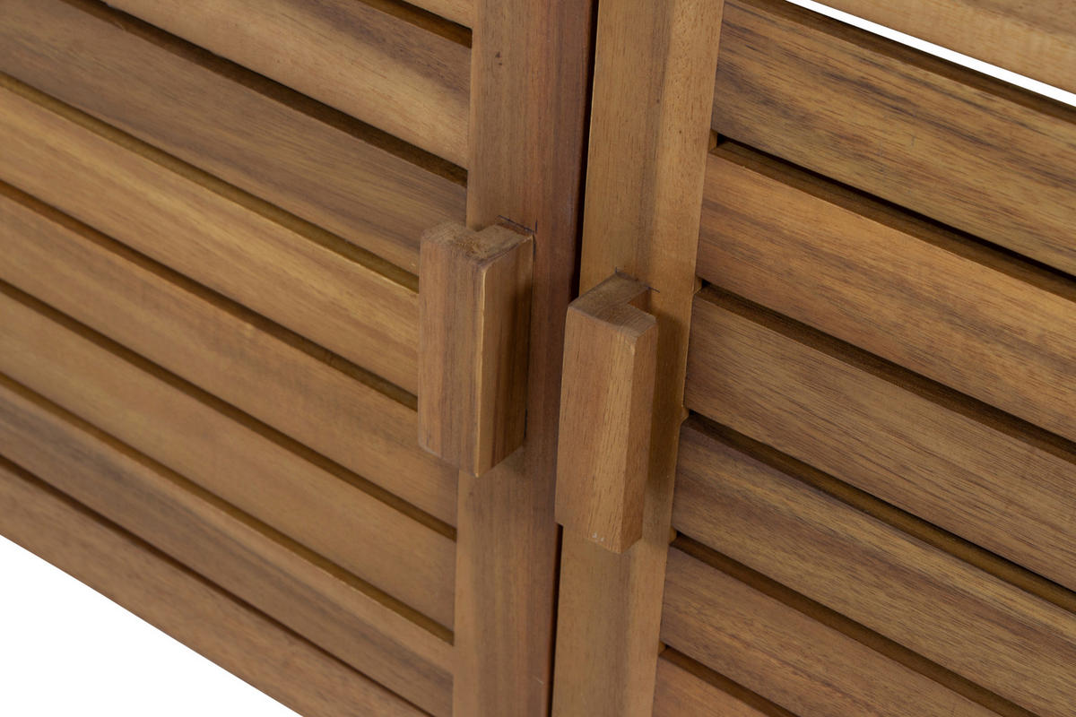 OUTDOORKÜCHE - Schwarz/Akaziefarben, MODERN, Holz/Stein (75/87/52cm) - Siena Garden