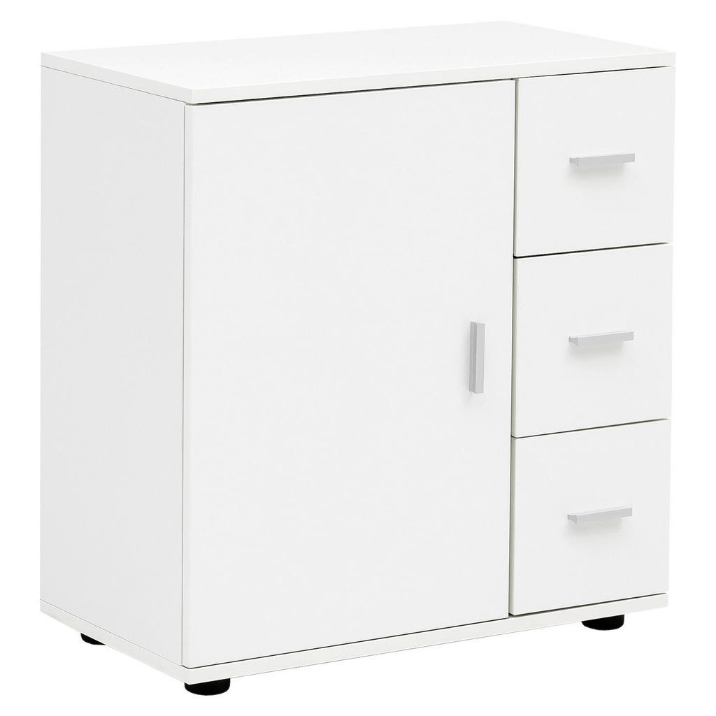 Unterschrank Wl5 mit Schubladen B: 60cm Weiß Dekor