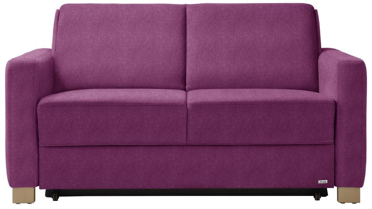 SCHLAFSOFA in Pink  - Pink/Naturfarben, KONVENTIONELL, Holz/Textil (160/86/92cm) - Sedda