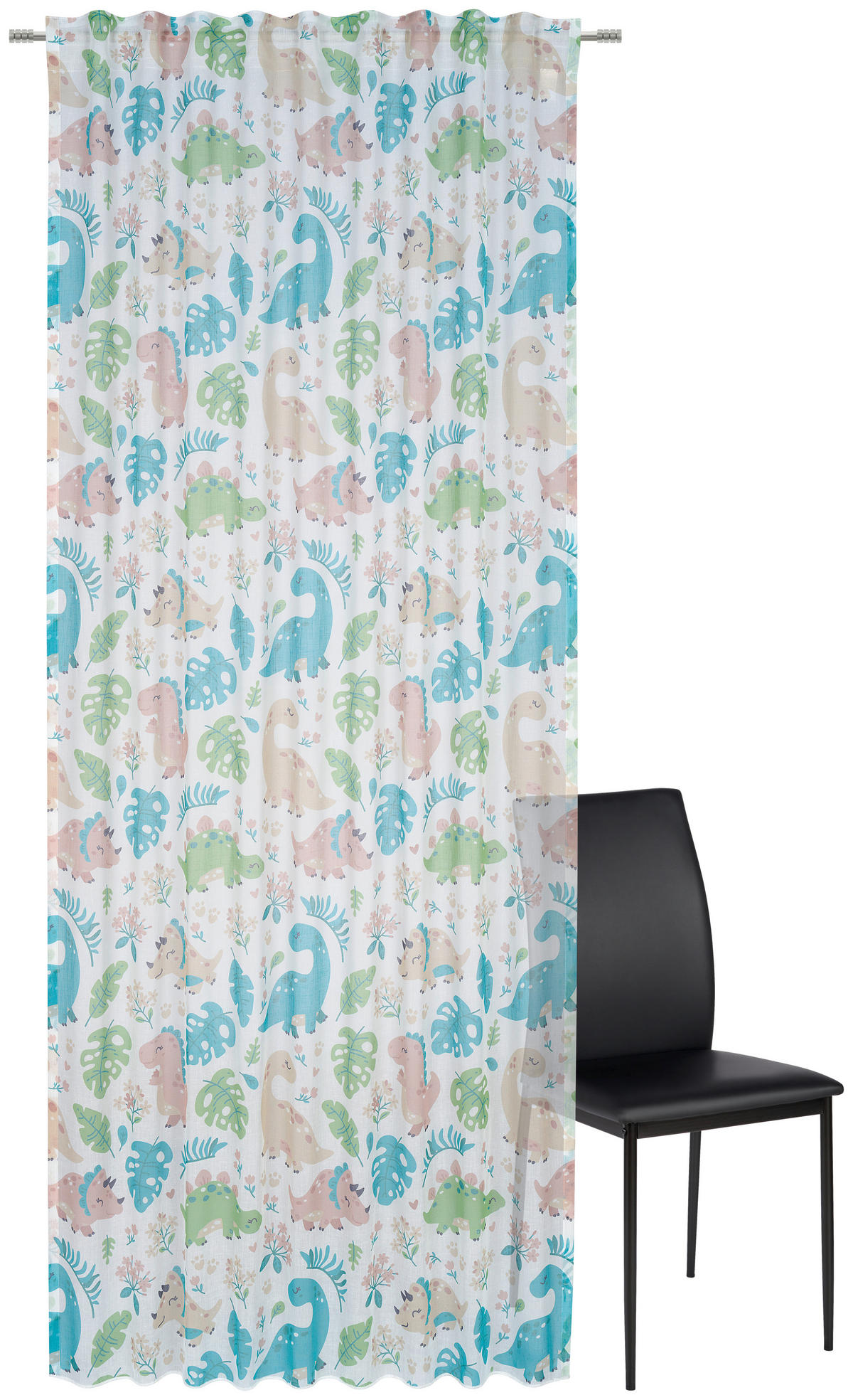 KOMBINOVANA ZAVESA višebojna, bela - bela/višebojna, Osnovno, tekstil (135/245cm) - Ben'n'jen