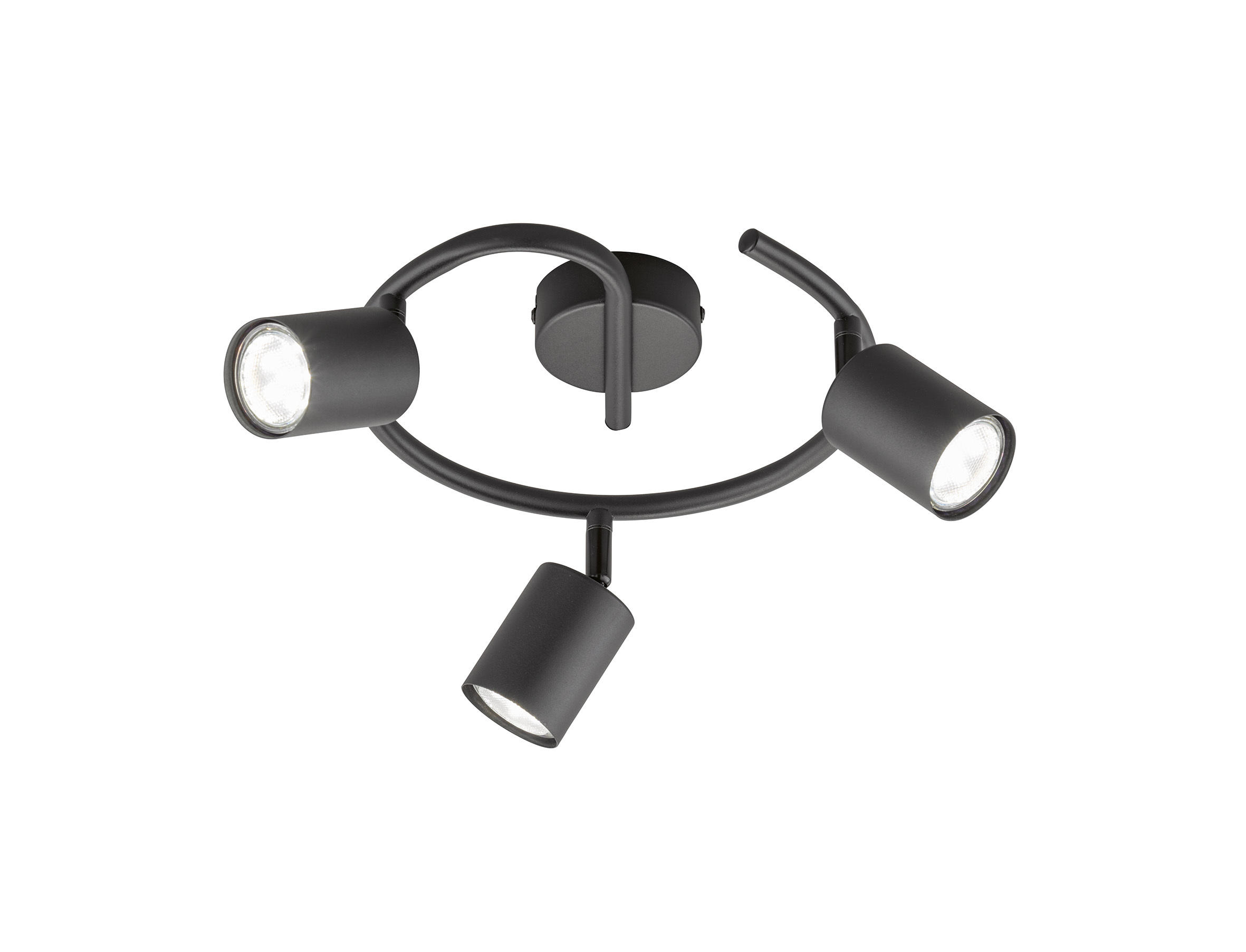 LED-DECKENLEUCHTE Vano 38/11 cm   - Schwarz, Design, Metall (38/11cm) - Fischer & Honsel