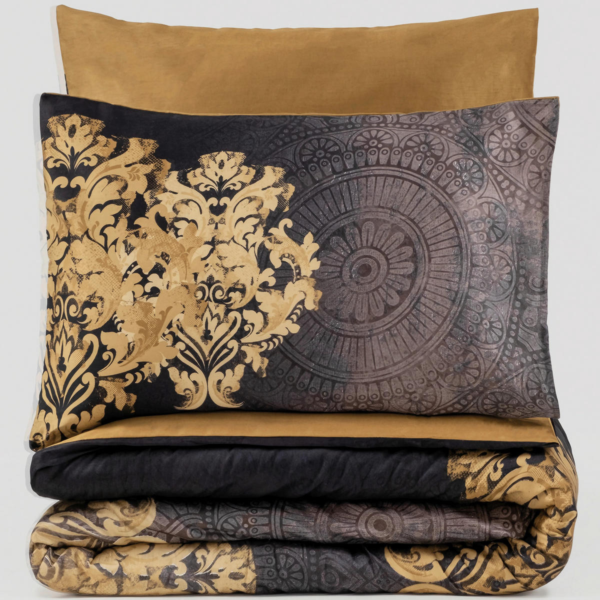 BETTWÄSCHE 135/200 cm  - Anthrazit/Beige, Basics, Textil (135/200cm)