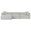 ECKSOFA in Chenille Creme  - Creme/Schwarz, Modern, Kunststoff/Textil (180/323cm) - Carryhome