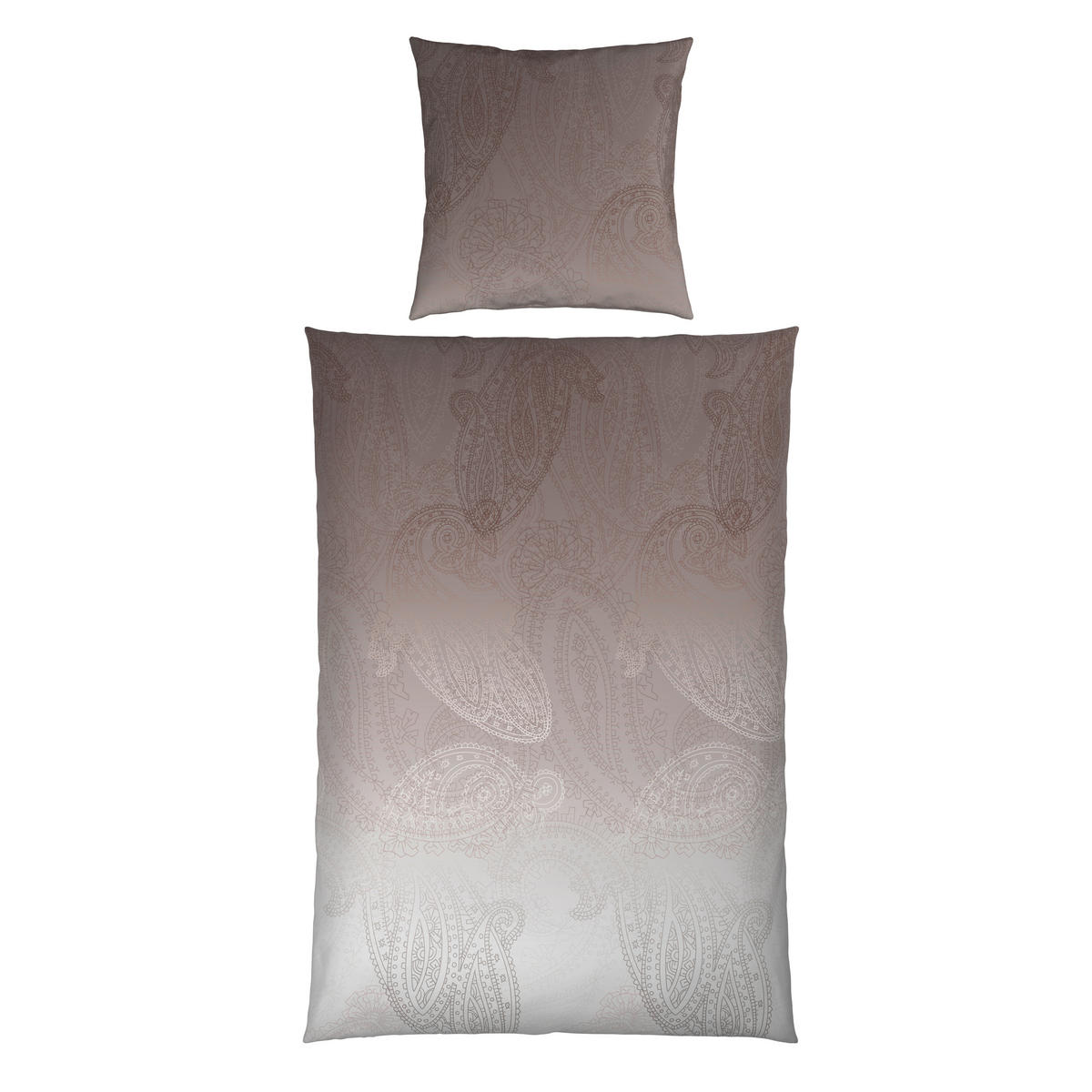 BETTWÄSCHE Satin 135/200 cm  - Taupe, Textil (135/200cm) - Novel