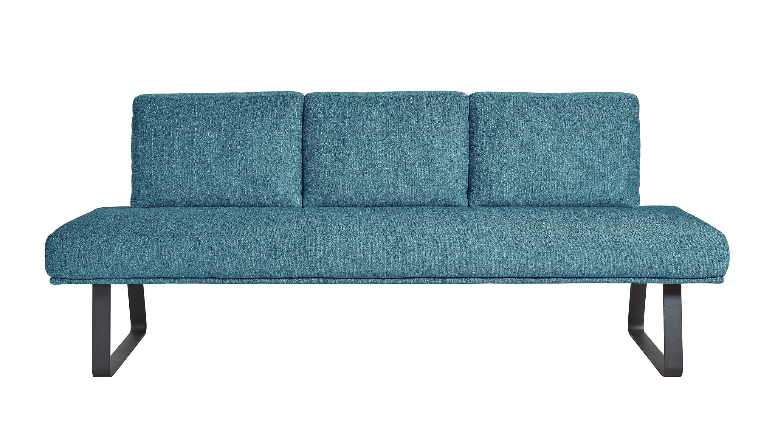 SITZBANK 209/92/78 cm  in Hellblau  - Schwarz/Hellblau, Design, Textil/Metall (209/92/78cm) - Dieter Knoll