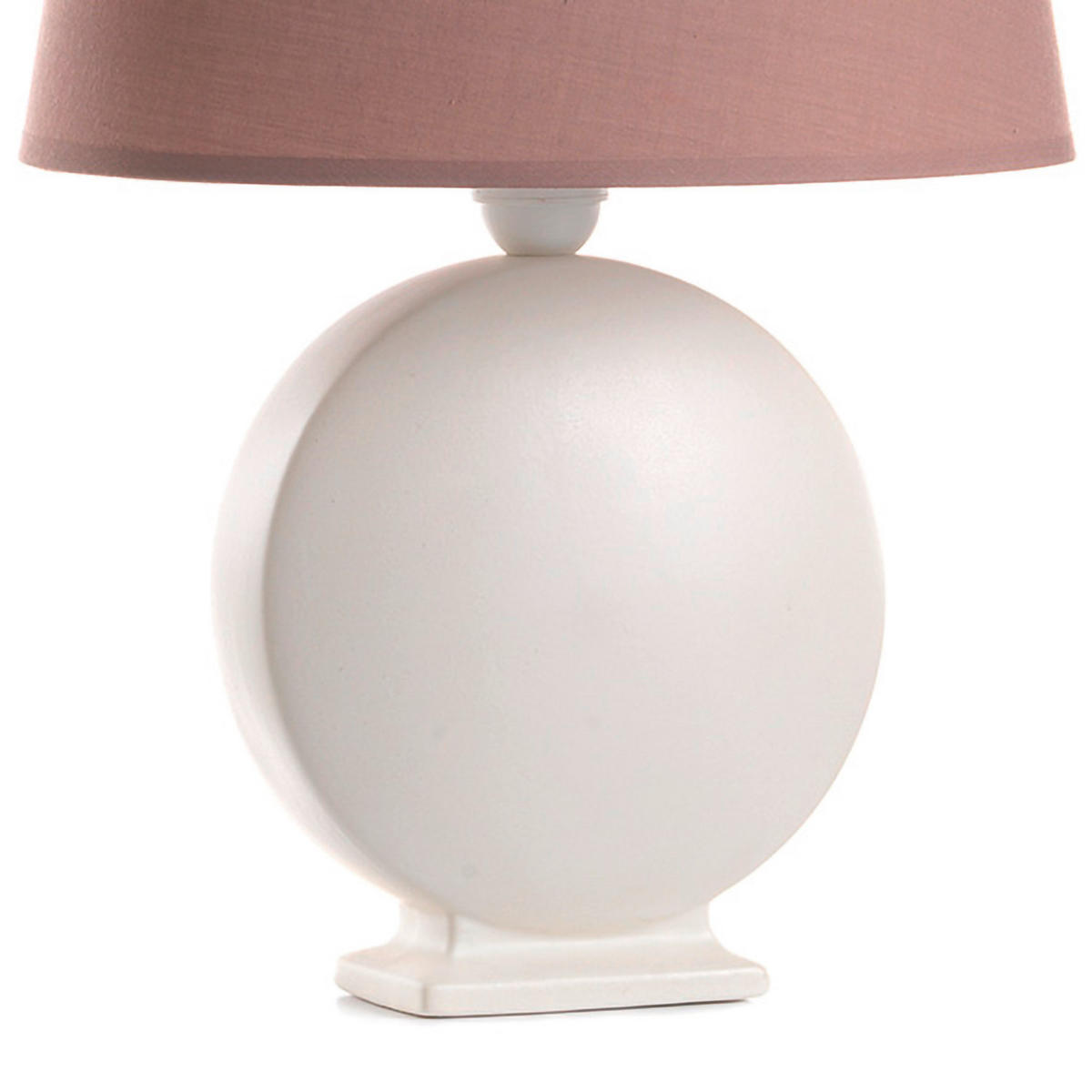TISCHLEUCHTE 30/16/46 cm   - Erlefarben/Weiß, Basics, Keramik/Textil (30/16/46cm)