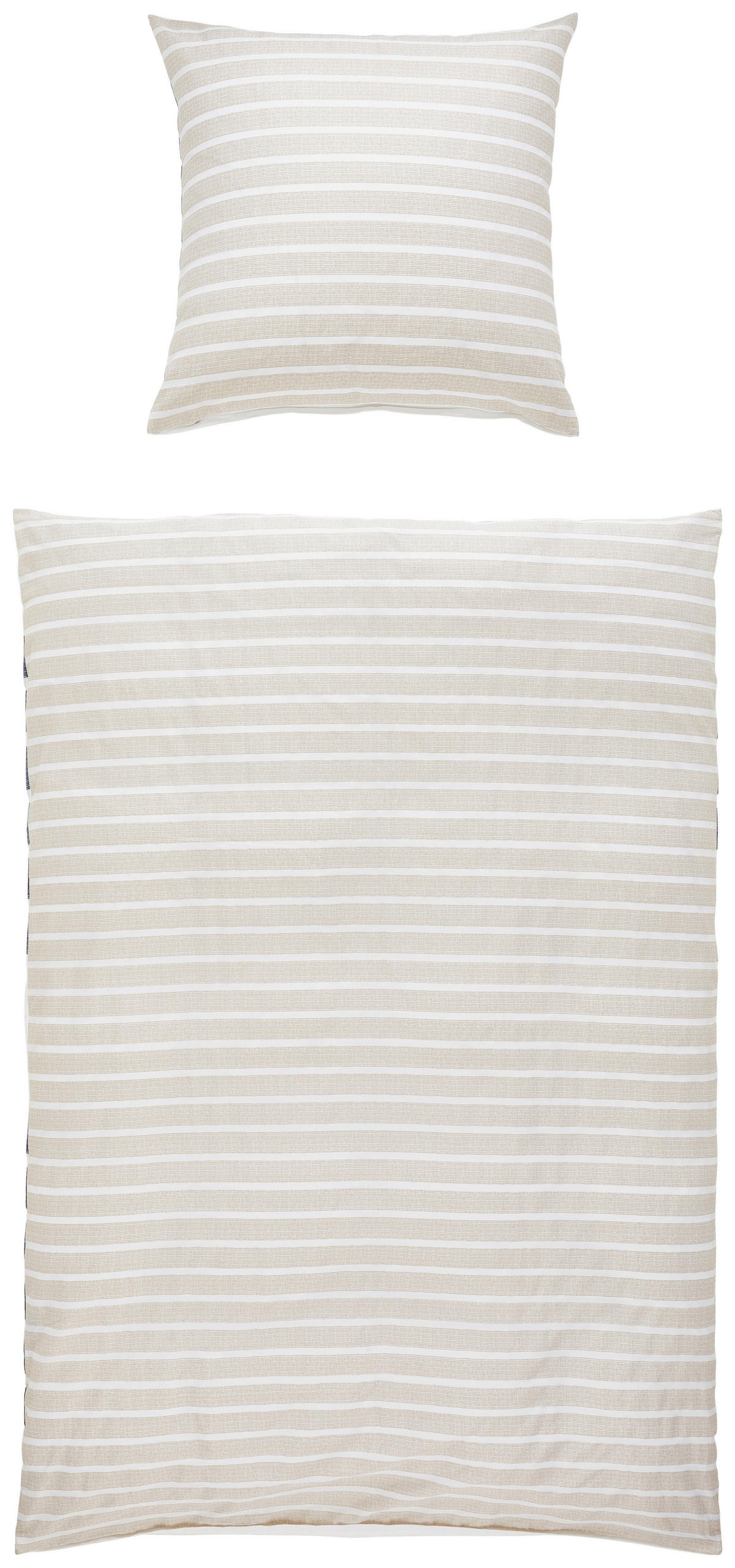 WENDEBETTWÄSCHE AURIN Satin 135/200 cm  - Blau/Beige, Basics, Textil (135/200cm) - Tom Tailor