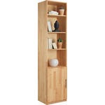 REGAL  50/213/41 cm Erlefarben  - Chromfarben/Erlefarben, Natur, Holz/Metall (50/213/41cm) - Linea Natura