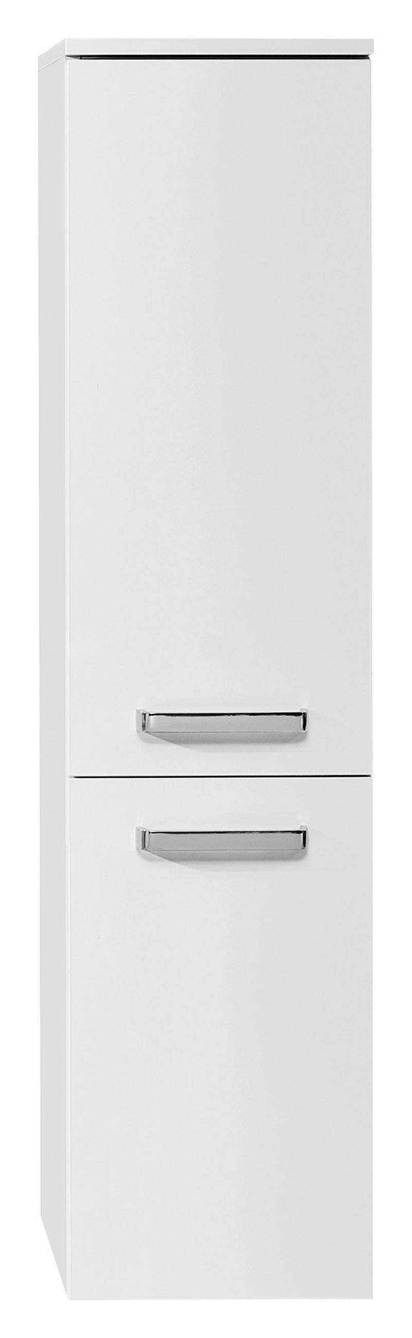 MIDISCHRANK 30/123,2/33 cm  - Chromfarben/Weiss, Design, Holzwerkstoff/Metall (30/123,2/33cm) - Xora