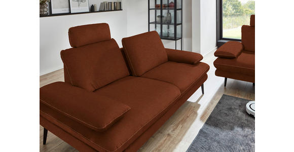 3-SITZER-SOFA in Velours Kupferfarben - Beige/Schwarz, Design, Textil/Metall (222/89/104cm) - Dieter Knoll