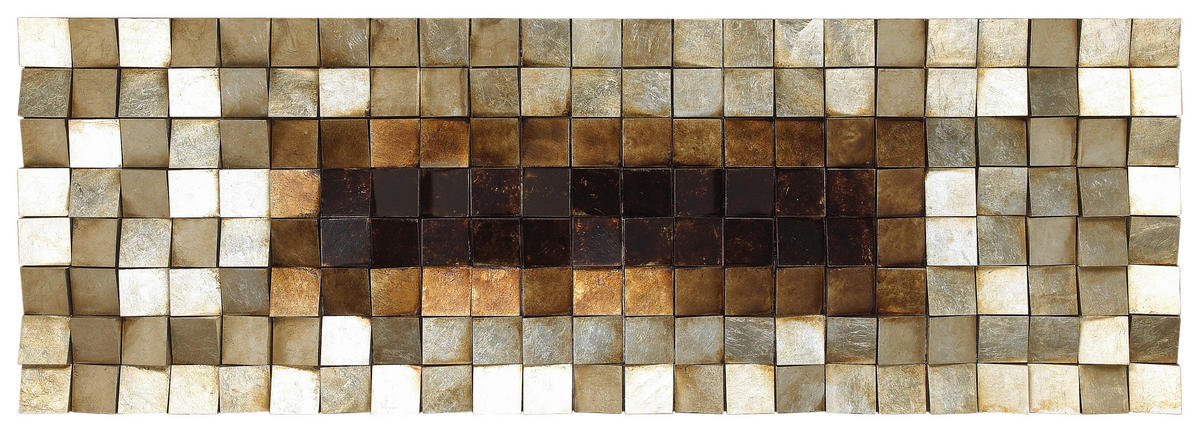 OBJEKTBILD Abstraktes 180/55 cm  - Silberfarben/Goldfarben, Design, Holz/Kunststoff (180/55cm) - Monee