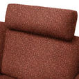ECKSOFA in Struktur Rostfarben  157/262 cm  - Rostfarben/Schwarz, Design, Textil/Metall (157/262cm) - Novel