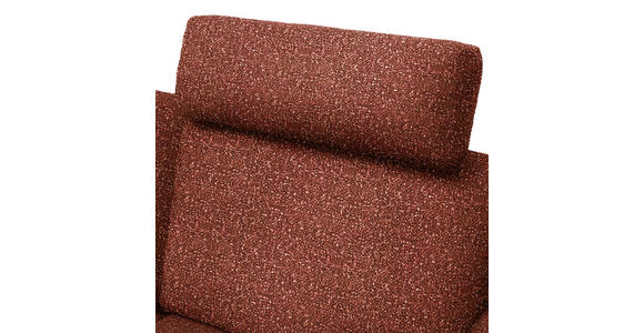 ECKSOFA in Struktur Rostfarben 157/262 cm - Rostfarben/Schwarz, Design, Textil/Metall (157/262cm) - Novel