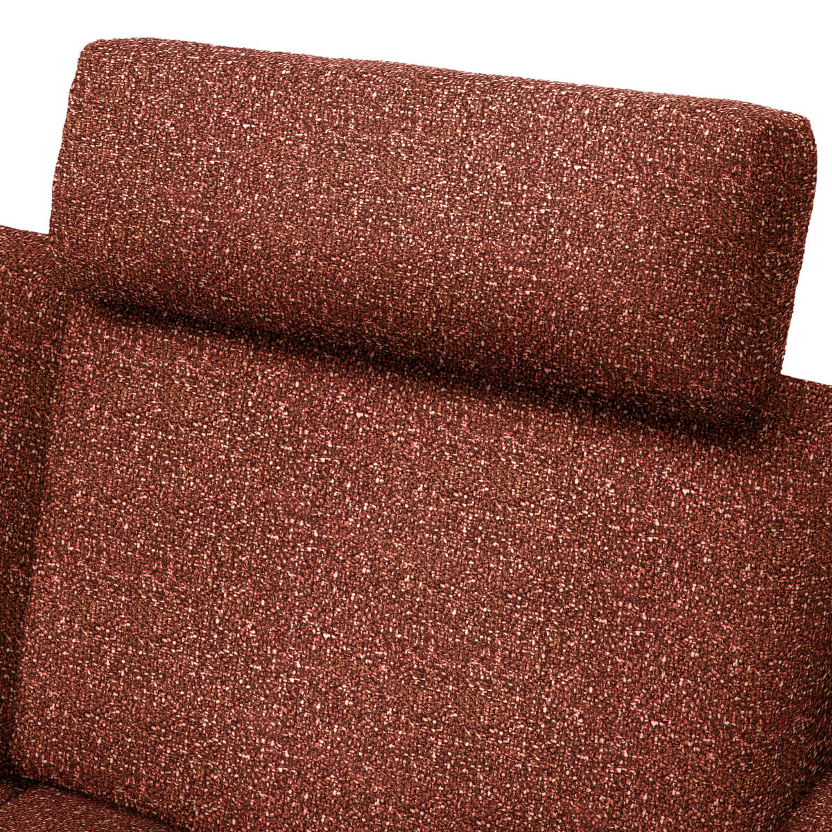 ECKSOFA in Struktur Rostfarben  - Rostfarben/Schwarz, Design, Textil/Metall (157/262cm) - Novel