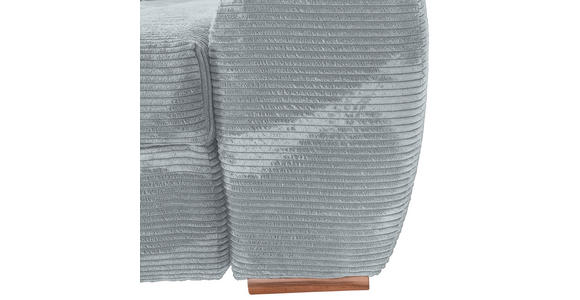 ECKSOFA in Cord Hellgrau - Eichefarben/Hellgrau, KONVENTIONELL, Holz/Textil (276/177cm) - Carryhome