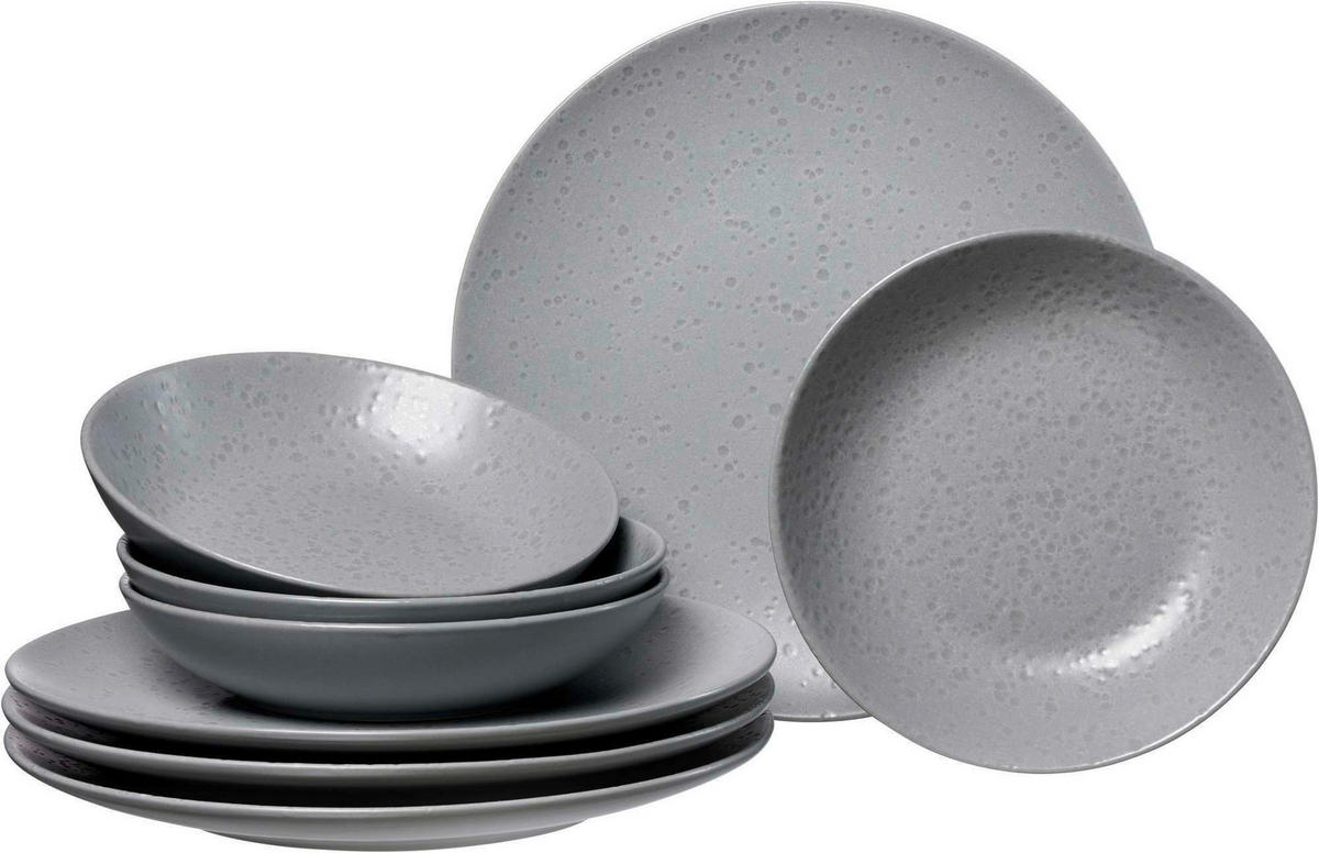TAFELSERVICE Grau KITWE 8-teilig  - Grau, Trend, Keramik (29/17/29cm) - Ritzenhoff Breker