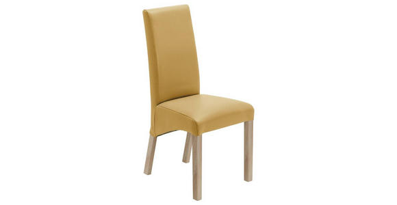 STUHL Lederlook Sonoma Eiche, Currygelb - Currygelb/Sonoma Eiche, KONVENTIONELL, Holz/Textil (47/102/57cm) - Carryhome