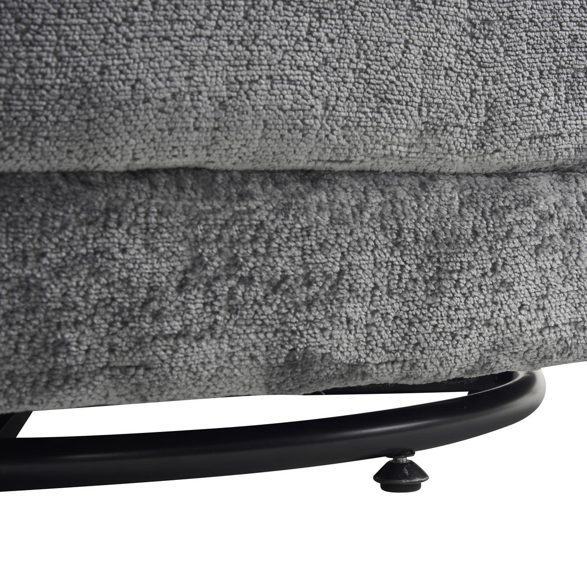SESSEL in Chenille Grau  - Schwarz/Grau, MODERN, Textil/Metall (65/73/75cm) - MID.YOU