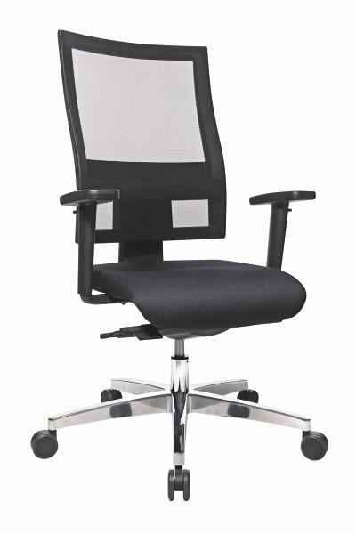 DREHSTUHL Webstoff, Netz Schwarz  - Schwarz, Basics, Kunststoff/Textil (48/101-113/48cm) - Topstar
