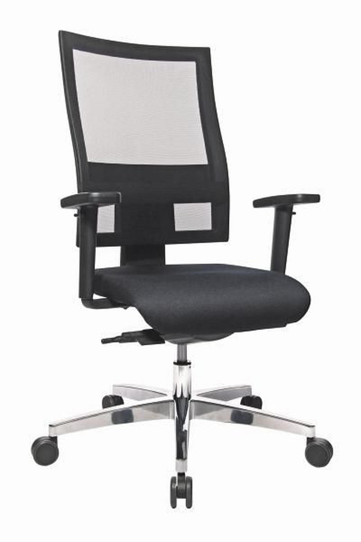 DREHSTUHL  in Webstoff, Netz Schwarz  - Schwarz, Design, Kunststoff/Textil (48/101-113/48cm) - Topstar