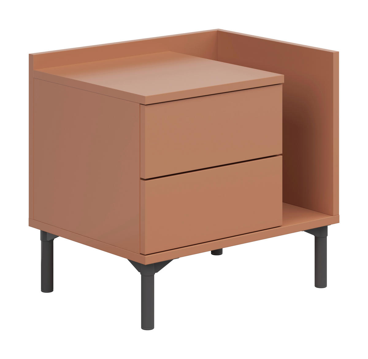 NACHTKÄSTCHEN 50/48/38 cm  in Sahara  - Graphitfarben/Sahara, Design, Holzwerkstoff/Kunststoff (50/48/38cm) - Lomoco