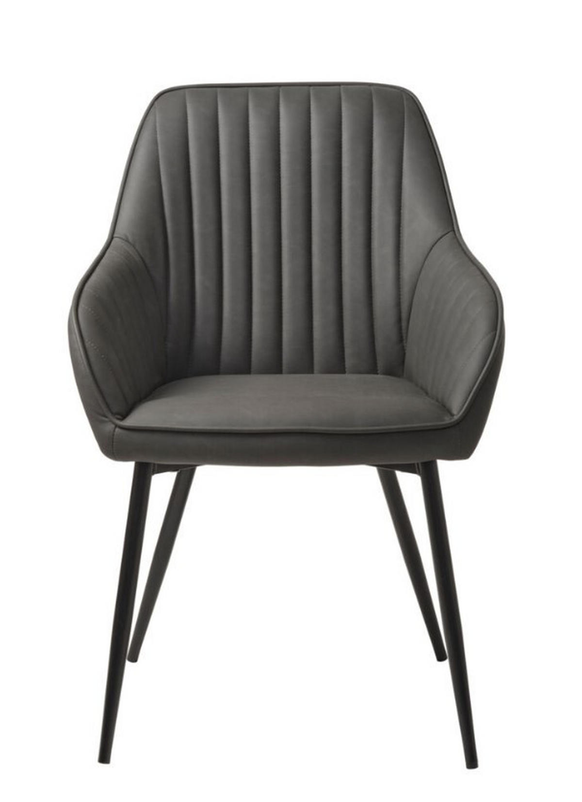 STOL MED ARMSTÖD  - mörkgrå/svart, Design, metall/textil (58/84/59cm) - Best Price
