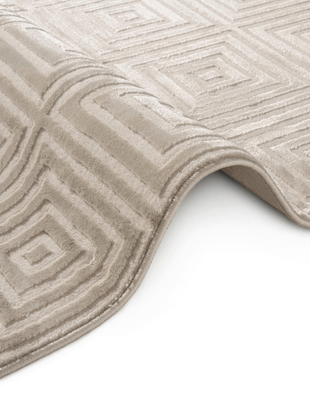 TEPPICH 120/170 cm Perles Creme, Weiß  - Creme/Weiß, Basics, Kunststoff (120/170cm) - Elle Decoration