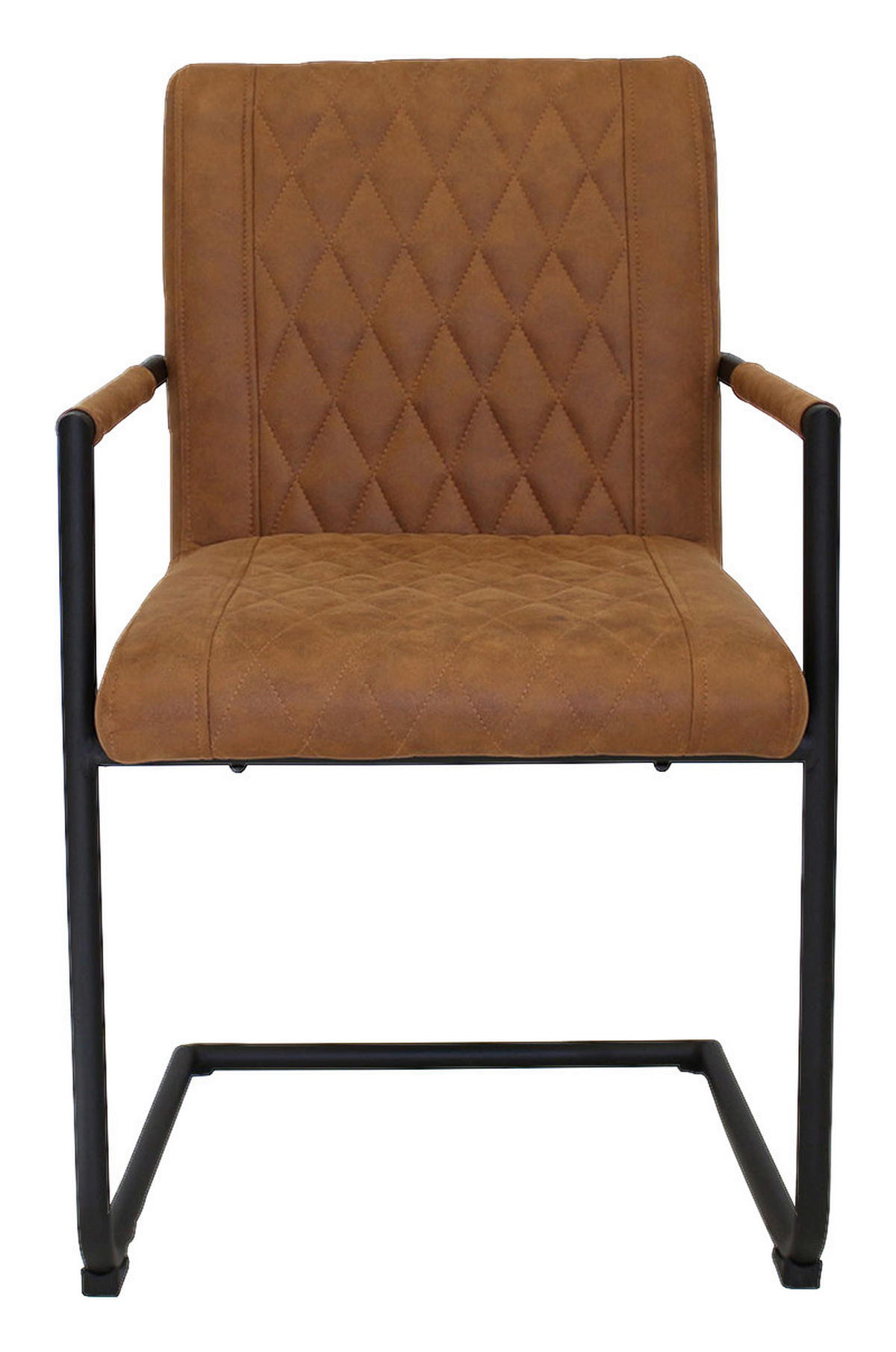 SADA STOLIČIEK S PODRÚČKAMI 2 kus - čierna/koňaková, Lifestyle, kov/textil (52cm) - MID.YOU
