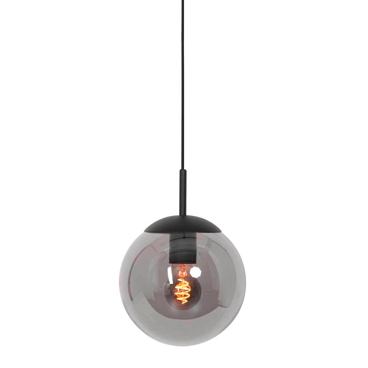 PENDELLEUCHTE 25/35-170 cm  - Schwarz, KONVENTIONELL, Glas/Metall (25/35-170cm)