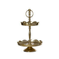 ETAGERE 2-stöckig - Goldfarben, LIFESTYLE, Metall (20/20/35cm)