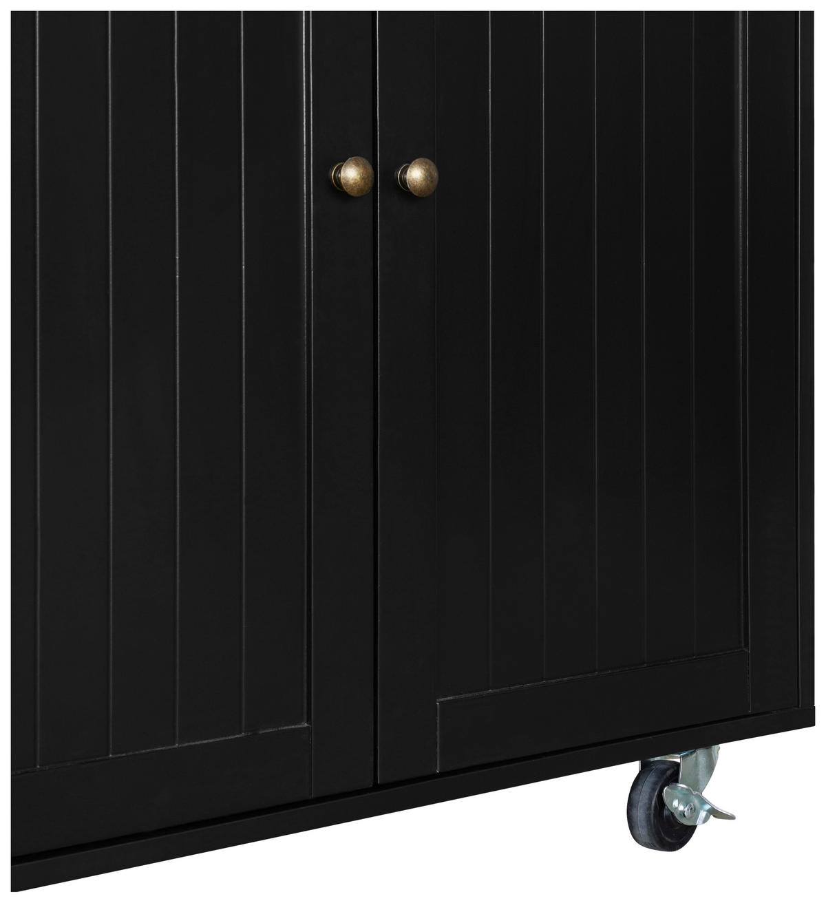 KÜCHENINSEL   in Schwarz, Edelstahlfarben  - Edelstahlfarben/Messingfarben, Basics, Holzwerkstoff/Metall (116/89/49,5cm) - MID.YOU