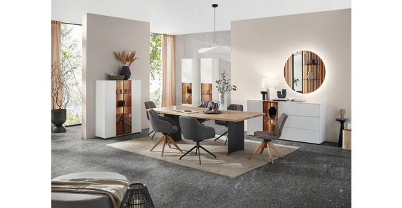 ESSTISCH Eichefarben rechteckig   - Eichefarben/Anthrazit, Natur, Holz (190/95/76cm) - Valnatura