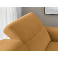 ECKSOFA  in Echtleder Senfgelb  305/163 cm  - Eichefarben/Senfgelb, Design, Leder/Holz (305/163cm) - Novel