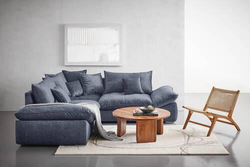 ECKSOFA in Velours Anthrazit  - Chromfarben/Anthrazit, Konventionell, Kunststoff/Textil (247/247cm) - Carryhome