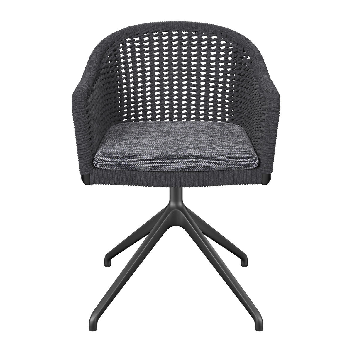 KERTI SZÉK fém, textil antracit  - antracit, Basics, textil/fém (56/78,5/62,5cm) - Amatio