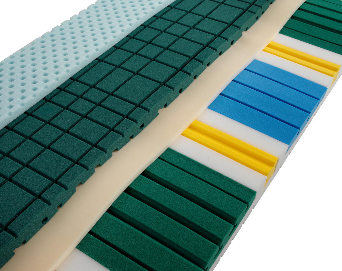 KALTSCHAUMMATRATZE 90/200 cm Höhe ca. 24 cm  - Weiss, Basics, Textil (90/200cm)