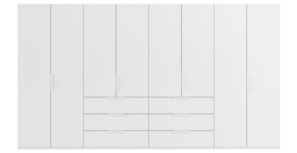 DREHTÜRENSCHRANK 400/235/61 cm,  in Weiß, 8-türig  - Weiß, Basics, Holzwerkstoff/Metall (400/235/61cm) - Novel