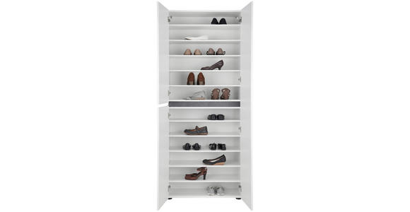 SCHUHSCHRANK 80,1/200/34 cm - Anthrazit/Weiß, Design (80,1/200/34cm) - Voleo